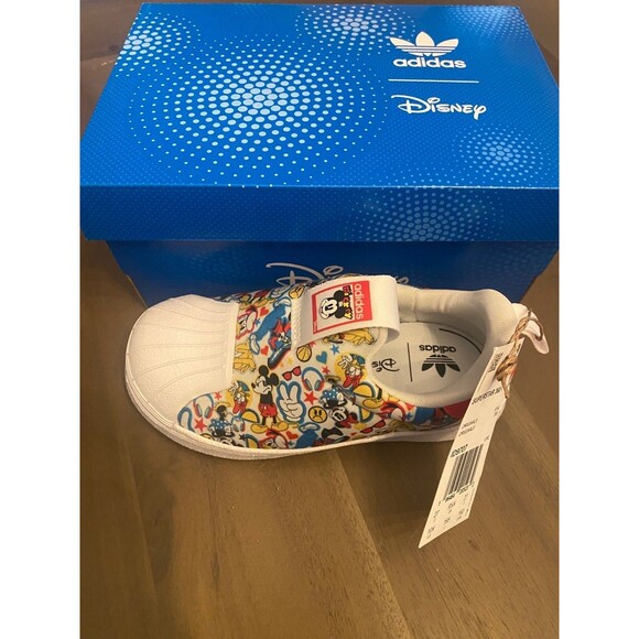 ADIDAS ORIGINALS X DISNEY MICKEY SUPERSTAR 360 SHOES KIDS Size 5.5 - Picture 1 of 5